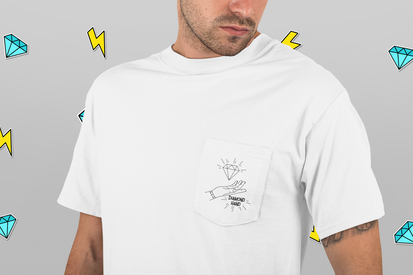 DIAMOND HAND - POCKET TEE - ThreadVerse